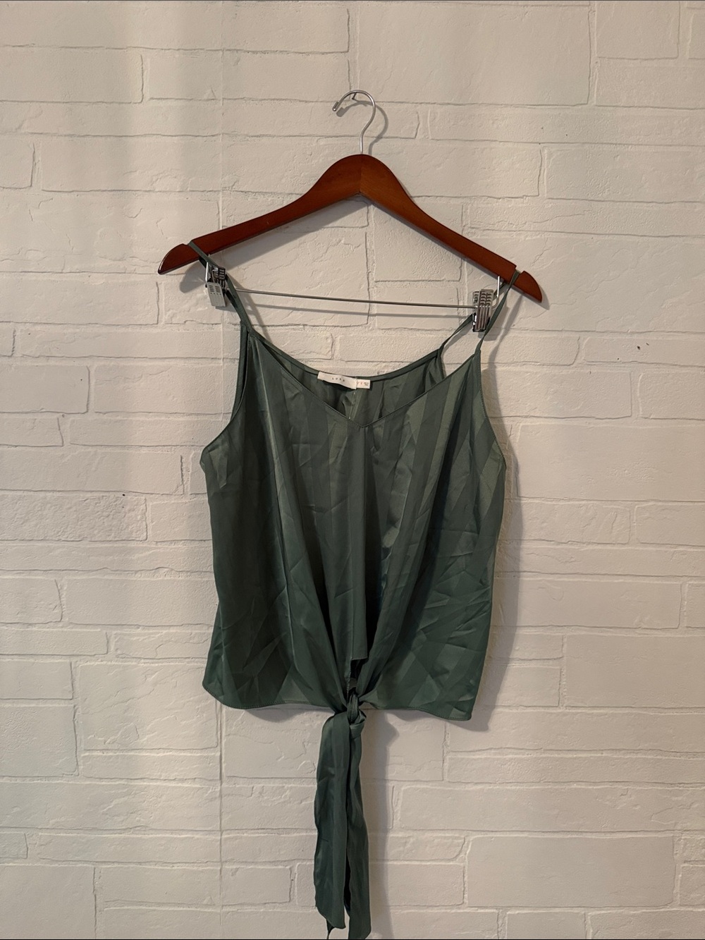 Light green Satin Tank Top